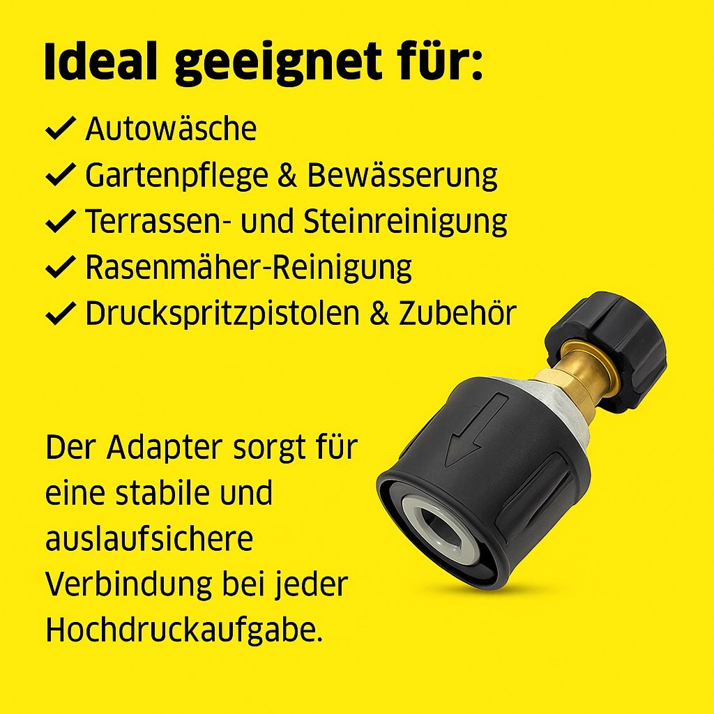 Adapter für Kärcher Quick Connect M22 IG Schnellkupplung Messing drehbar 360°22