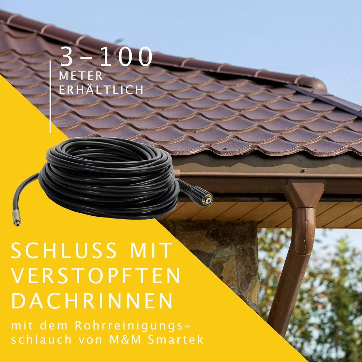 10m Rohrreinigungsschlauch für Kränzle D12 KEW, WAP, Alto, Nilfisk SET 4 teilig7