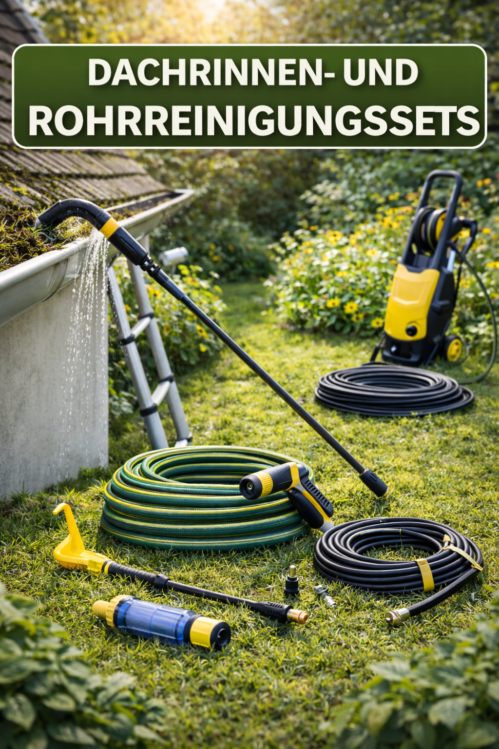Dachrinnen- und Rohrreinigungssets