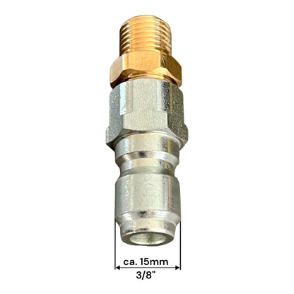 Hochdruck Schnellkupplung Stecker 3/8" mit 1/4" AG Verbinder Adapter Kupplung2