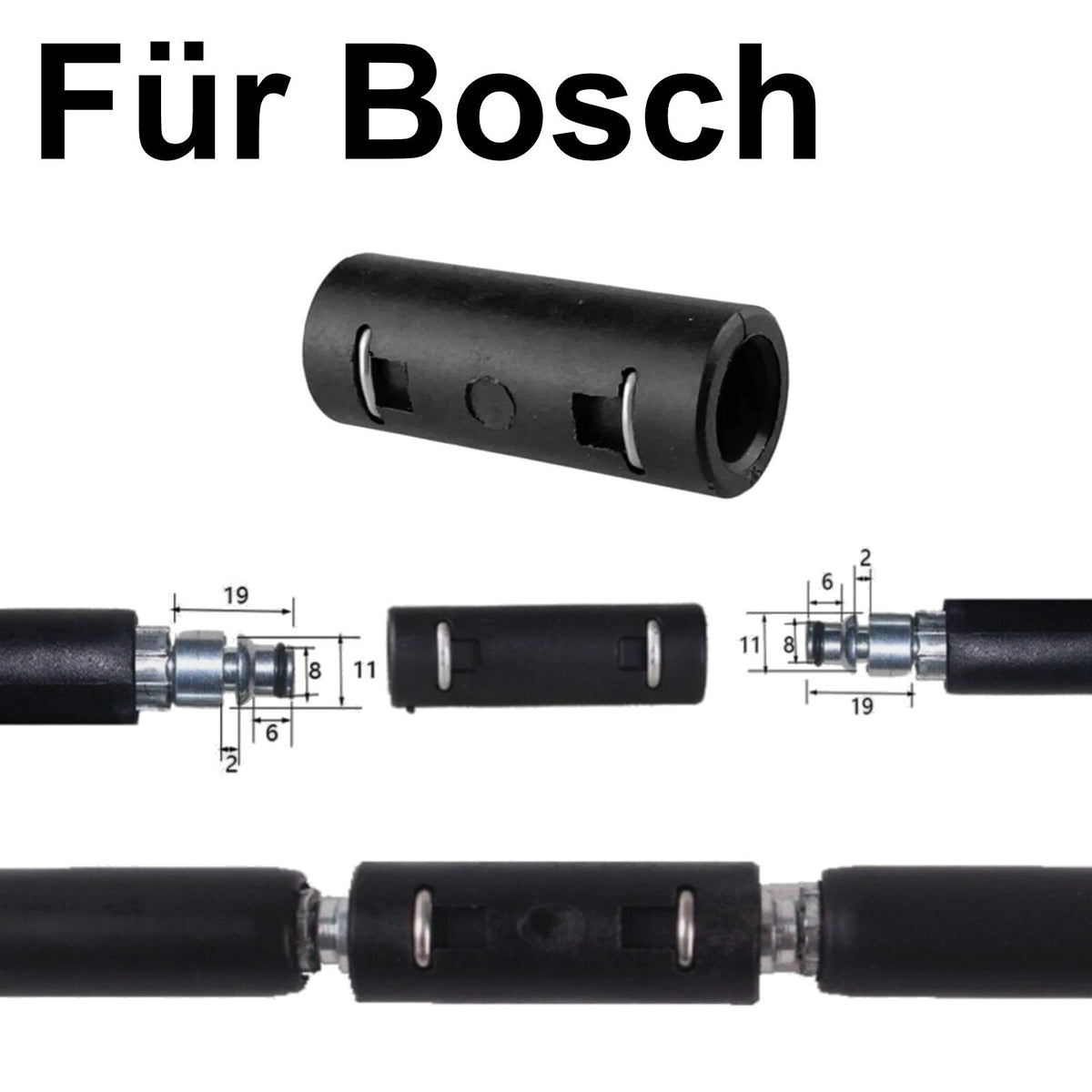 Hochdruck Schlauchverbinder für Bosch Quick Connect Kupplung Verbinder1