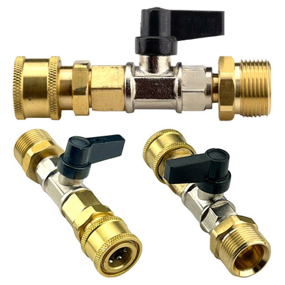 Kugelhahn Wasserhahn Absperrventil Hahn mit Schnellkupplung und M22 x1,5 AG/IG4