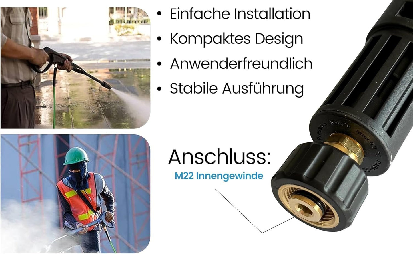 Adapter für Kärcher Bajonett IG   M22 IG Hobby Zubehör auf Profi Hochdruck6