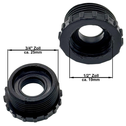 Wasserfilter Wasserhahnanschluss Hochdruckreiniger 3/4 inkl Reduzierung 1/2 Zoll3