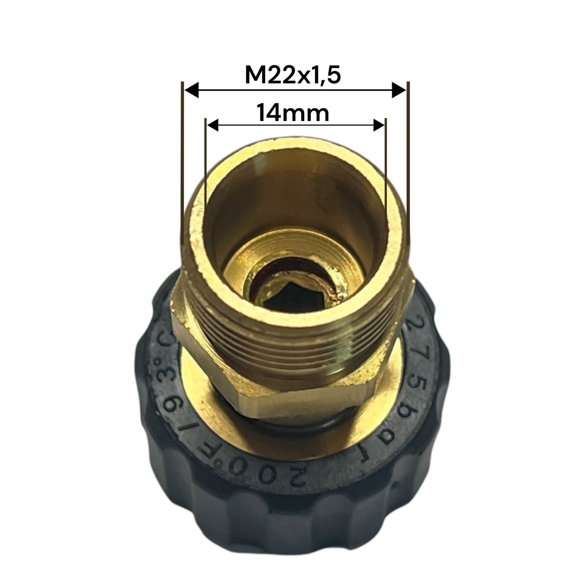 Adapter M22 x1,5 IG auf M22 x1,5 AG Nippel für Hochdruckreiniger Lanze Schlauch2