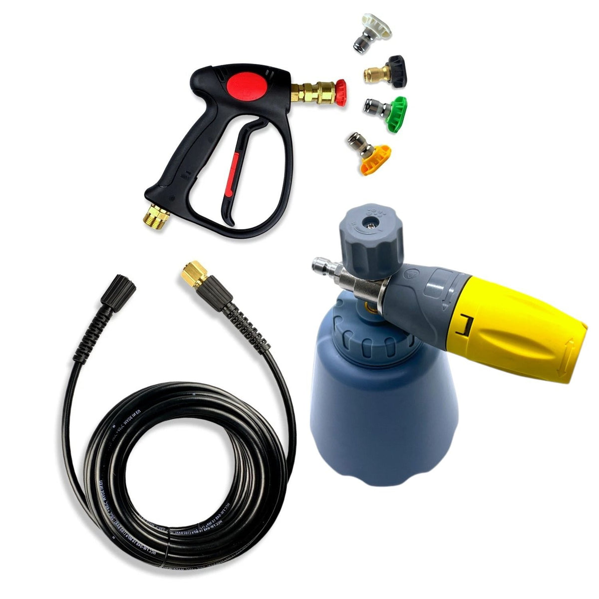 Pistole + Düsen + 1L Schaumlanze + 30M Schlauch für Kärcher HD mit EasyL Adapter0