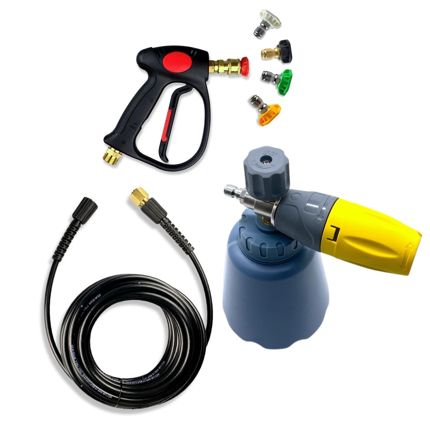 Pistole + Düsen + 1L Schaumlanze + 30M Schlauch für Kärcher HD mit EasyL Adapter0