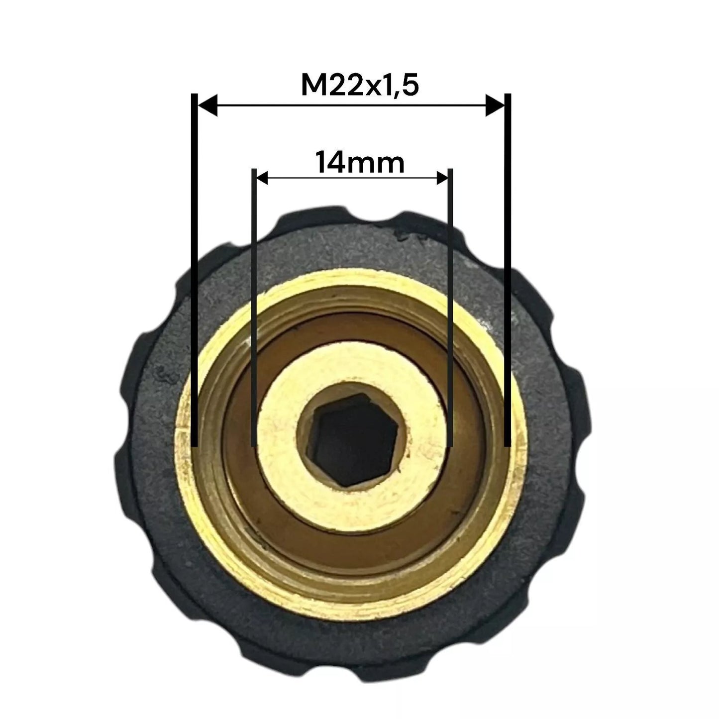 Adapter Hochdruckreiniger M22x1,5 IG x M22x1,5 AG 15mm für Kärcher Schlauch uvm.2