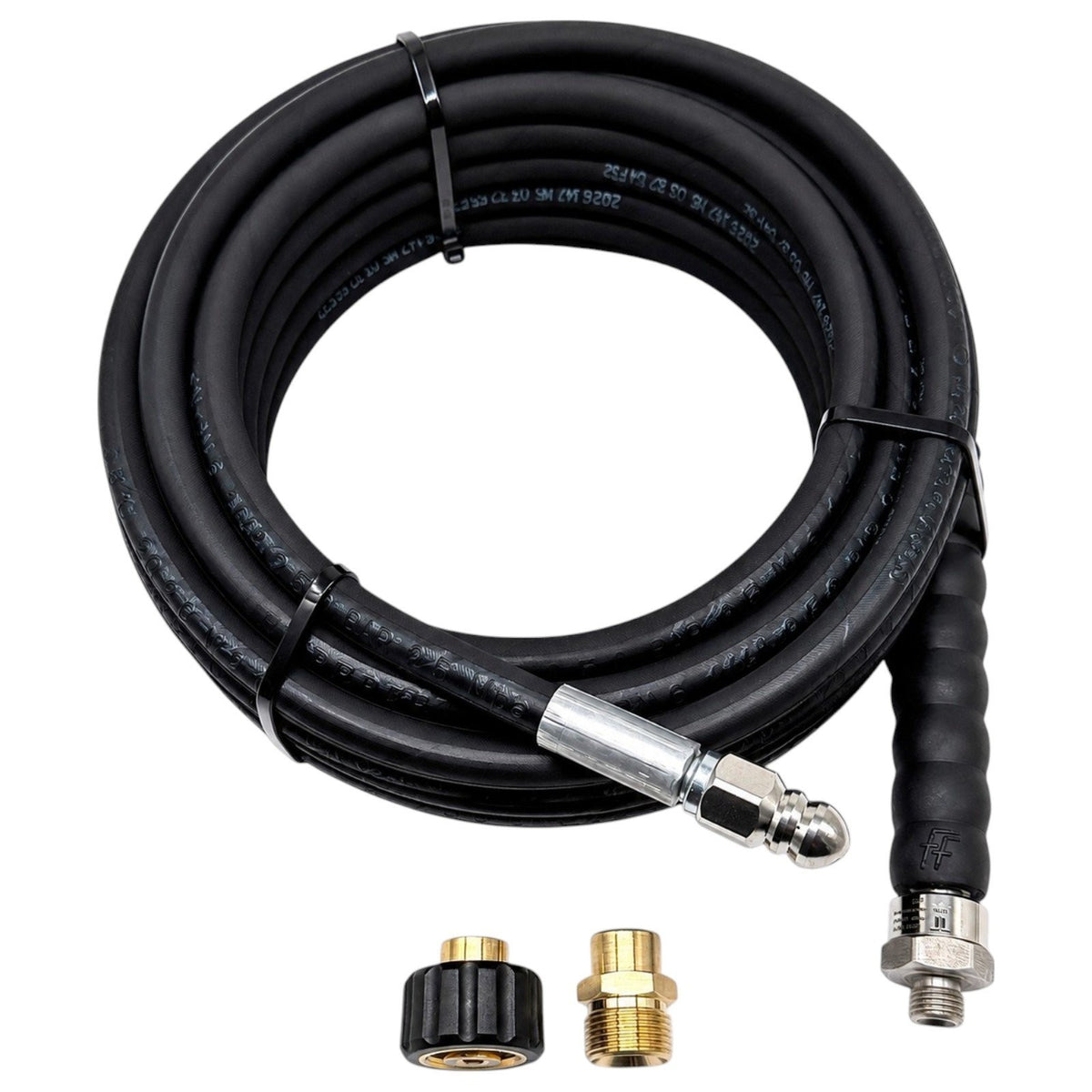 Rohrreinigungsschlauch 10m 220bar 1/4" AG drehbar + M22x1,5 Adapter + 3 Düsen10