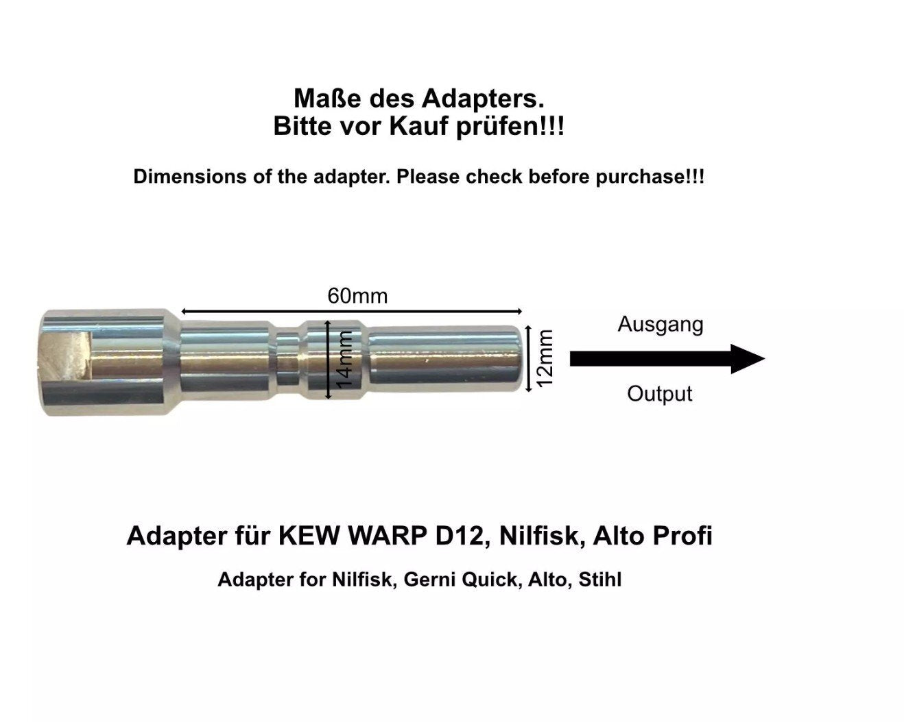 Schnellkupplung für KEW Kränzle D12 Kärcher WAP HD Pistolen M22 Innengewinde2