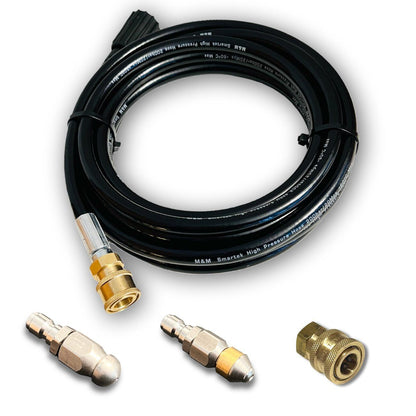 10m Rohrreinigungsschlauch M22 IG auf 1/4" Schnellkupplung für + Düsen