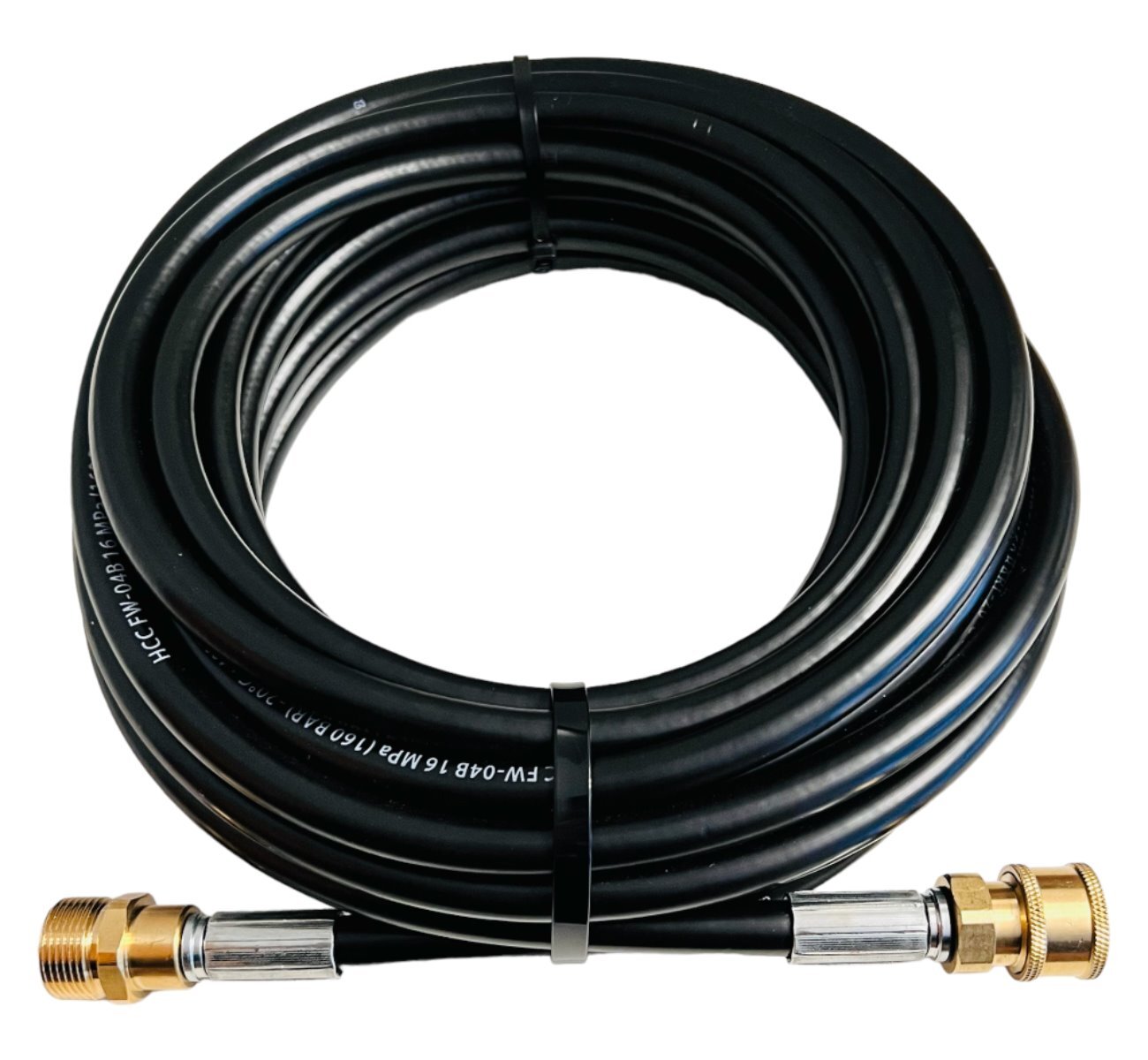10m Rohrreinigungsschlauch M22 AG auf 1/4" Schnellkupplung & 1/" Düsen4