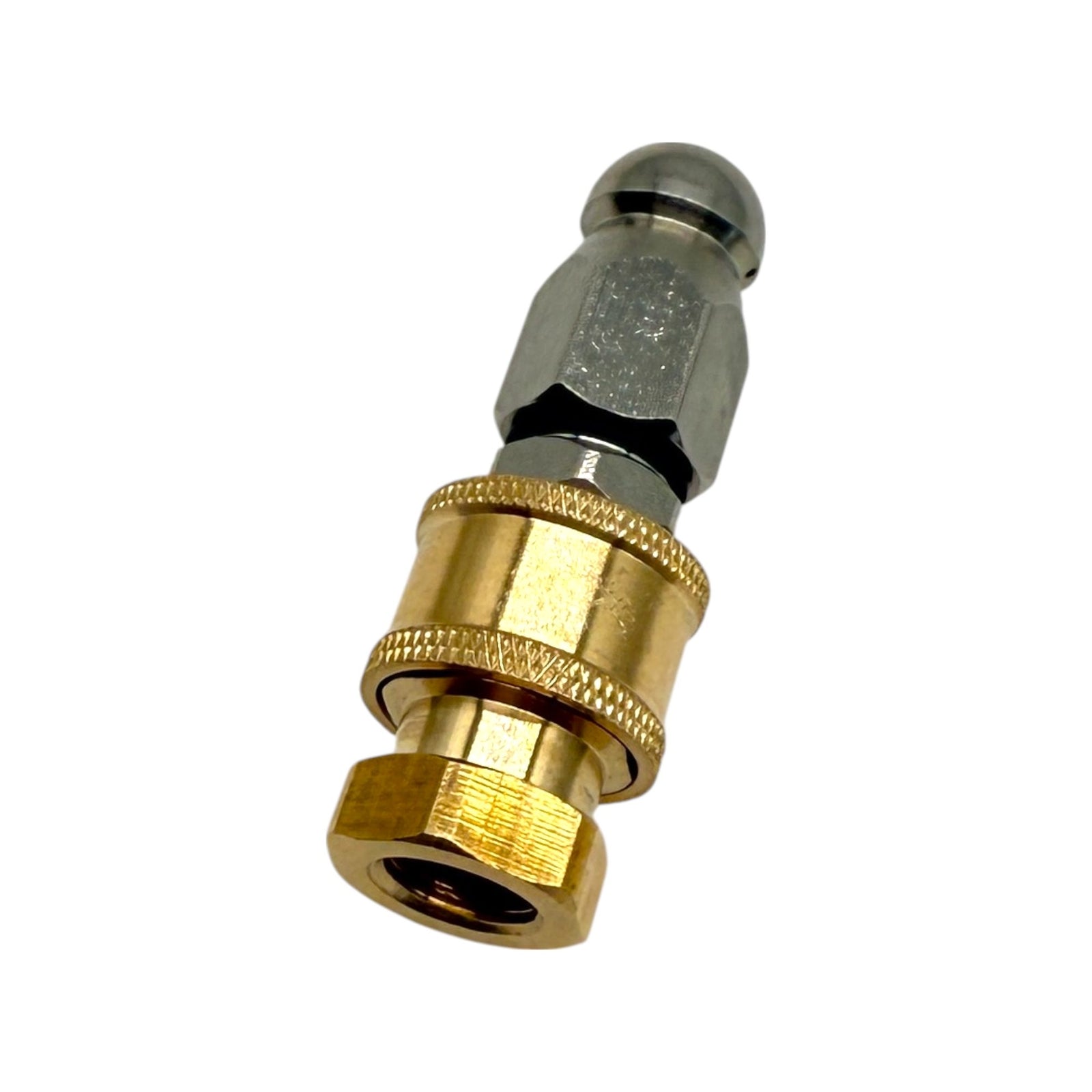 Edelstahl Kanalrohr Reinigungsdüse 2 teilig mit 1/4" Schnellkupplung starr0