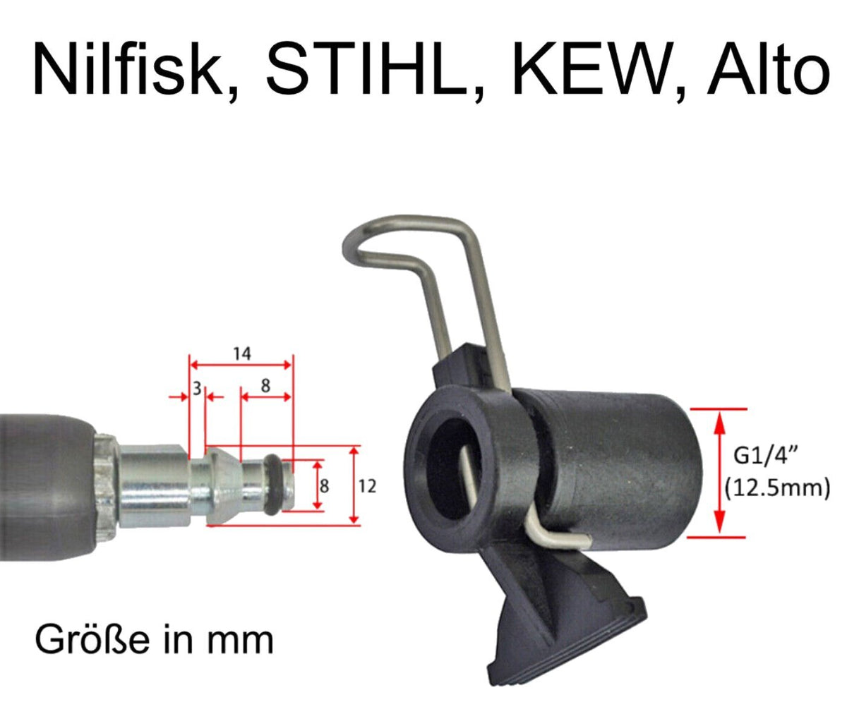Hochdruck Schlauchadapter für Kärcher TR22 IG EasyLock auf Nilfisk STIHL KEW1
