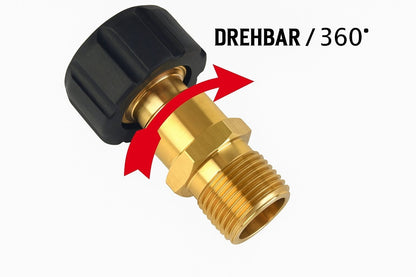 Adapter Set für Parkside Quick Connect M22 IG Schnellkupplung drehbar 360°9
