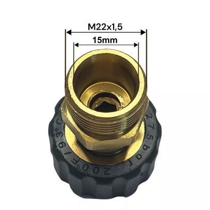 Adapter Hochdruckreiniger M22x1,5 IG x M22x1,5 AG 15mm für Kärcher Schlauch uvm.1