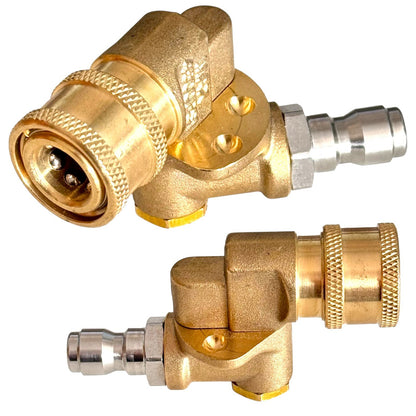 1/4" Schnellkupplung Schwenkkupplung Drehbar 180° Messing 4500 PSI HD Kupplung1