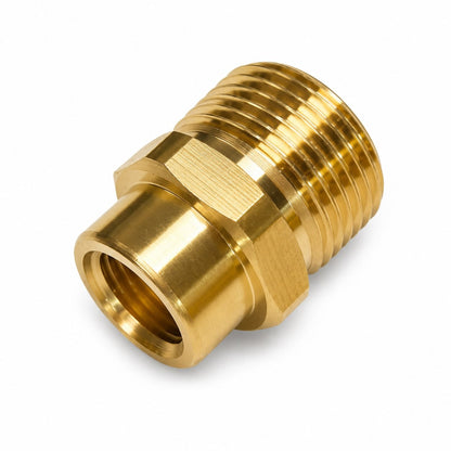 2 teilig Hochdruck Adapter TR22 IG Easy!Lock auf M22 AG Messing für Kärcher HD3