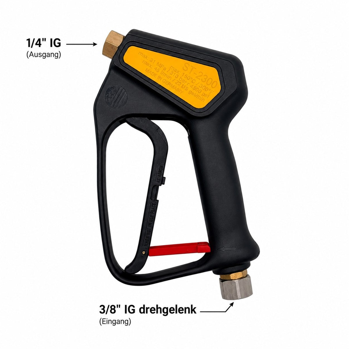 Hochdruck Pistole für WAP NILFISK ALTO 3/8" Drehgelenk IG HD ST 2300 LTF 310 bar1
