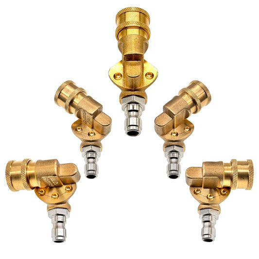 1/4" Schnellkupplung Schwenkkupplung Drehbar 180° Messing 4500 PSI HD Kupplung0