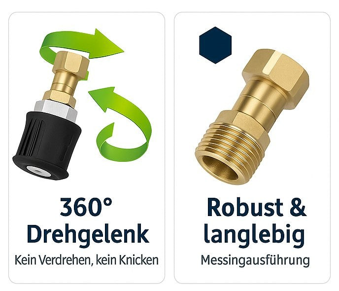 Adapter für Kärcher Quick Connect M22 IG Schnellkupplung Messing 360° drehbar14