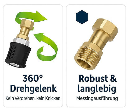 Adapter für Kärcher Quick Connect M22 IG Schnellkupplung Messing 360° drehbar14