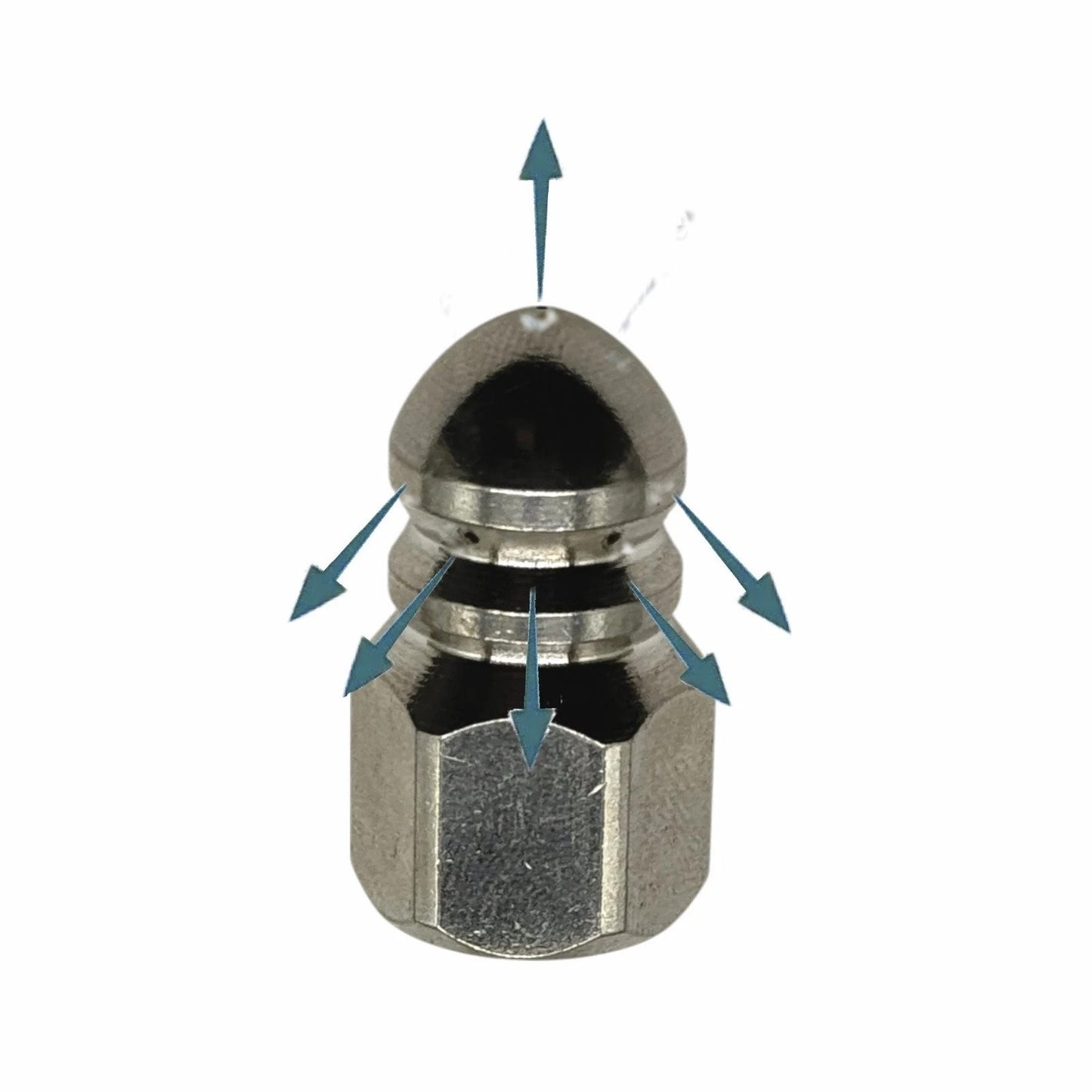 6x Kanalspüldüse 1/8" Hochdruckreiniger 4000 PSI – rotierend, starr, Edelstahl14