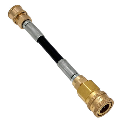 Hochdruckadapter Schnellkupplung Female 1/4" auf 3/8" Verbinder ca. 20cm lang0