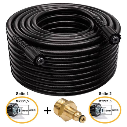 8m Hochdruckschlauch M22 x1,5 IG + Adapter für Bosch, AR und Black&Decker0