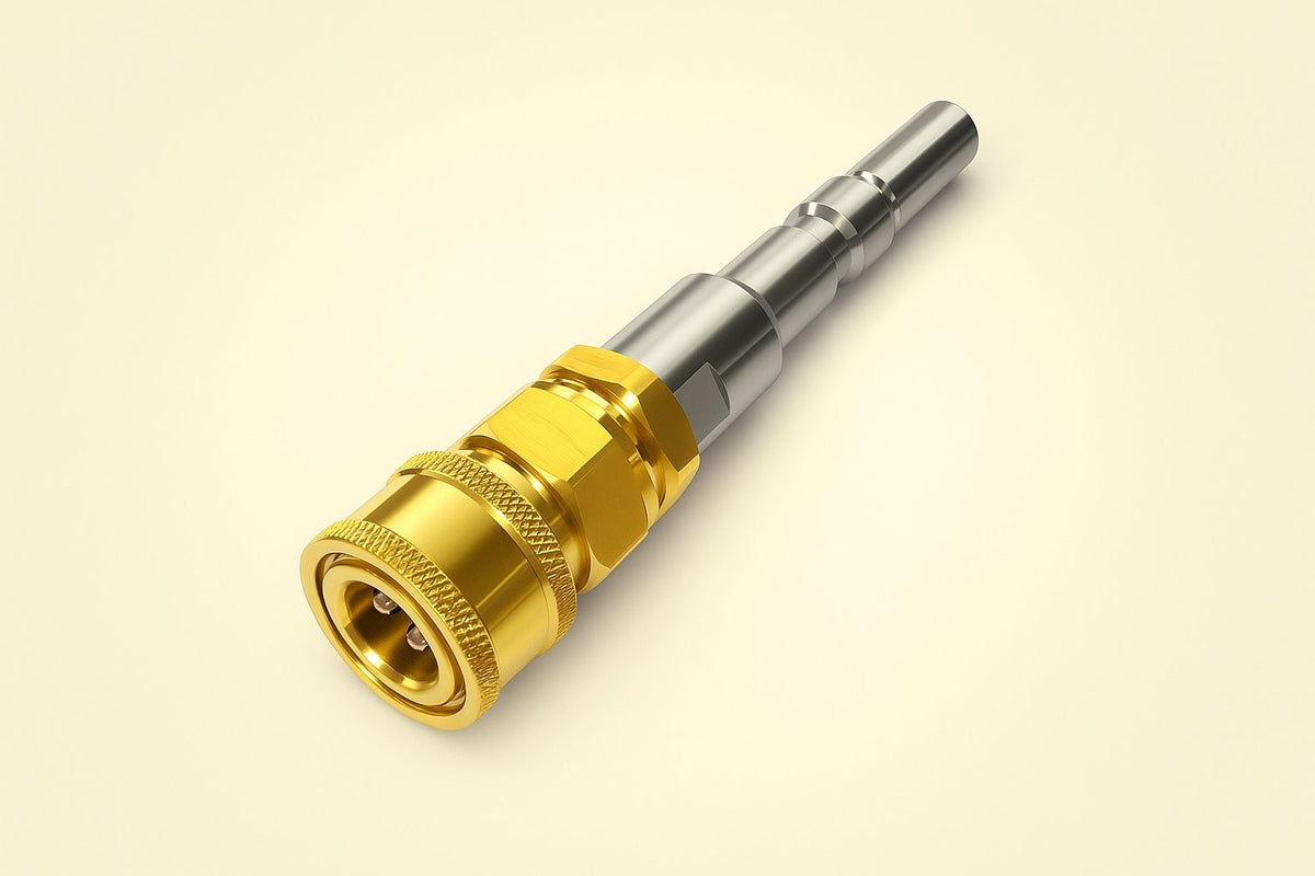 Adapter für Kränzle D12 auf 1/4" IG Schnellkupplung Edelstahl Messing 250 Bar4