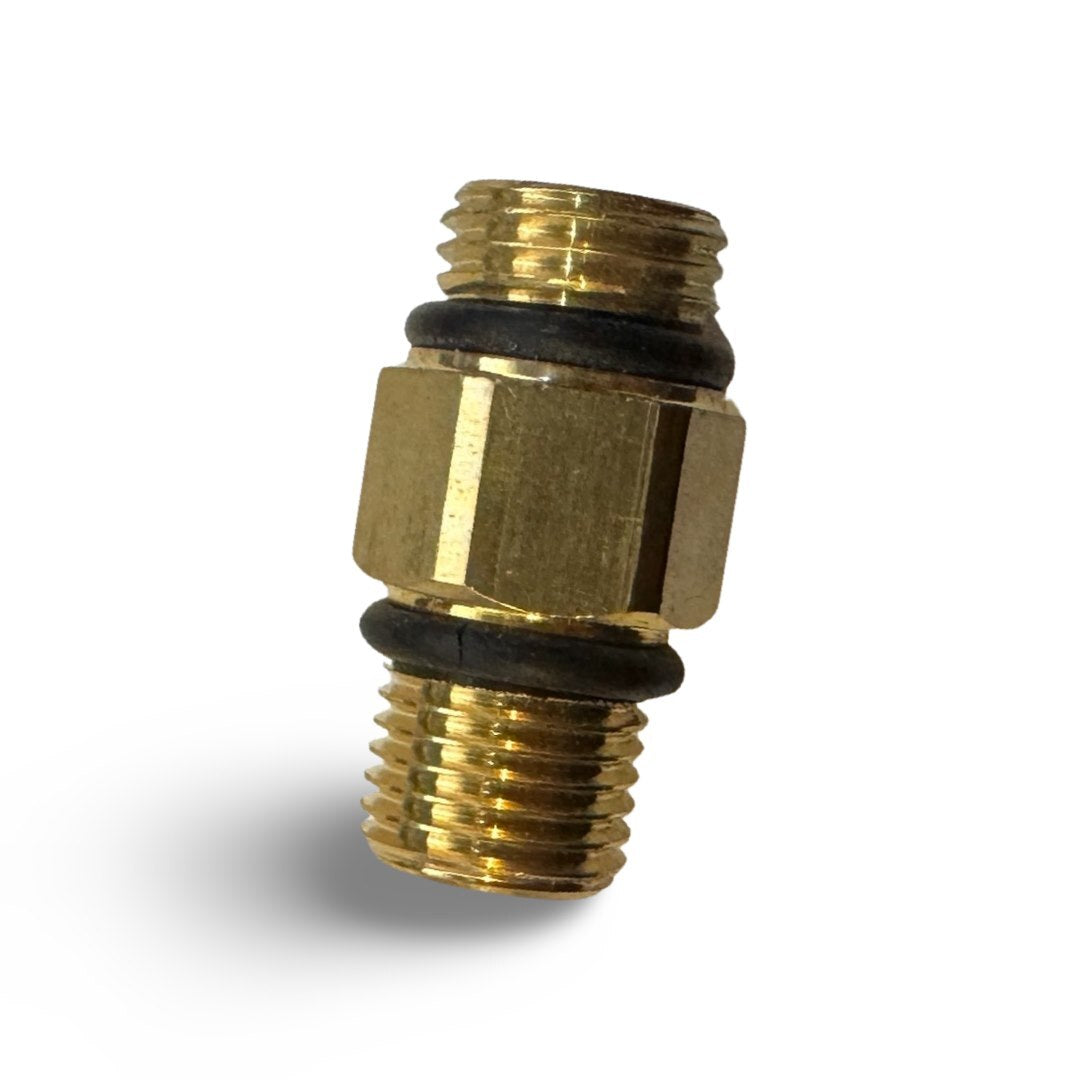 Adapter Doppelnippel Metrisch M14X1,5 x 1/4 Außengewinde Kupfer für Hochdruck0