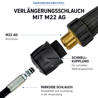 Adapter Parkside Quick Connect auf M22 Innengewinde Hochdruckreiniger Kupplung2