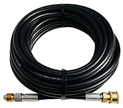 25m Rohrreinigungsschlauch 1/4" Schnellkupplung für Kärcher Kränzle etc. + Düsen