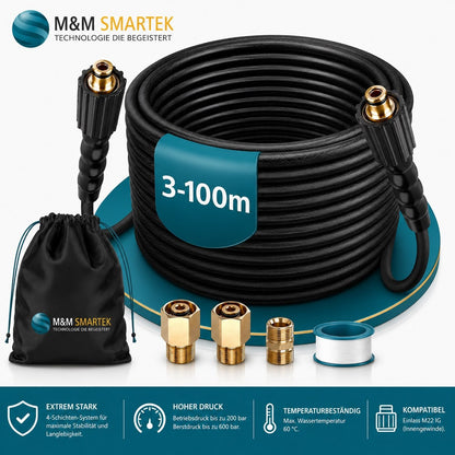 10 Meter Hochdruckschlauch Verlängerung für Kärcher EasyLock HD 200bar + Adapter8