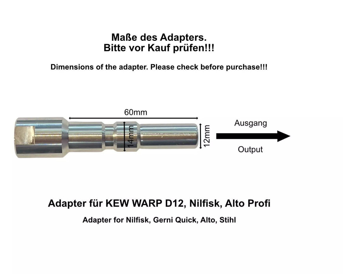 Schnellkupplung Steckkupplung D12 Kränzle auf Quick Connect von / für Kärcher4