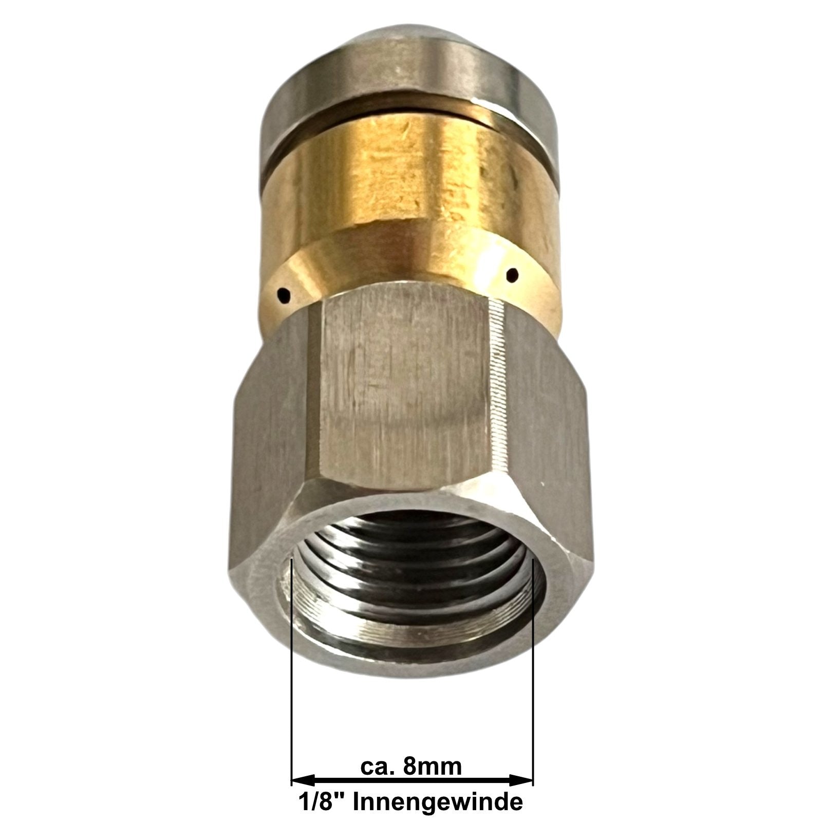 Rotierende Rohrreinigungsdüse 1/8" für Kärcher Raketen Düse Rohrreinigung   0452