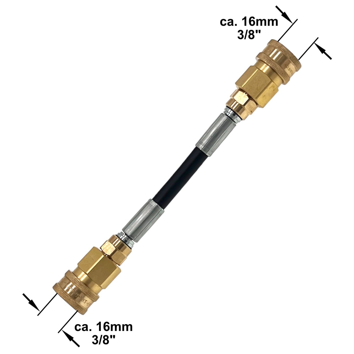 Hochdruckadapter Schnellkupplung Female 3/8" auf 3/8" Verbinder ca. 20cm lang2