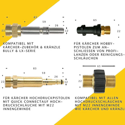 150 Meter Rohrreinigungsschlauch 7 Teilig Profi für Kärcher Kränzle NILFISK ALTO2