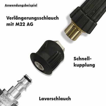 15m Hochdruckschlauch für Lavor HD Reiniger Quick Connect beidseitig + Adapter4