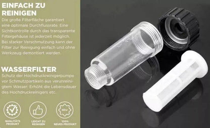 Wasserfilter groß Set 3/4" Gartenschlauch Vorfilter Wasserhahn Schnelladapter - wasserfilter-gross-set-3-4-gartenschlauch-vorfilter-wasserhahn-schnelladapter von M&M Smartek®