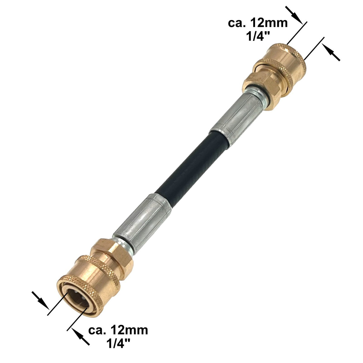 Hochdruckadapter Schnellkupplung Female 1/4" auf 1/4" Verbinder ca. 20cm lang1