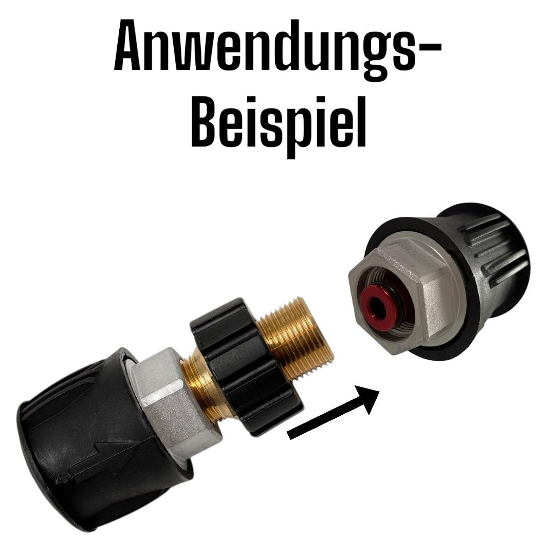 Adapter für Parkside Hochdruckreiniger mit Quick Connect M22 Außengewinde Gummi1
