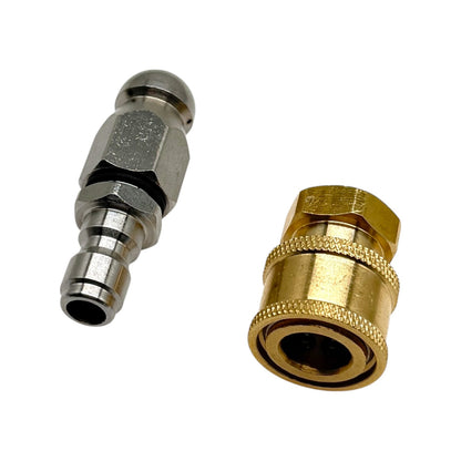 Edelstahl Kanalrohr Reinigungsdüse 2 teilig mit 1/4" Schnellkupplung starr3