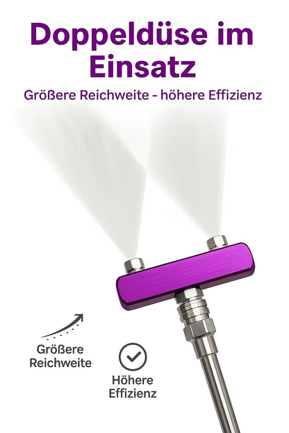 2 in 1 Doppeldüse für Hochdruckreiniger – Mehr Power, schnellere Reinigung0