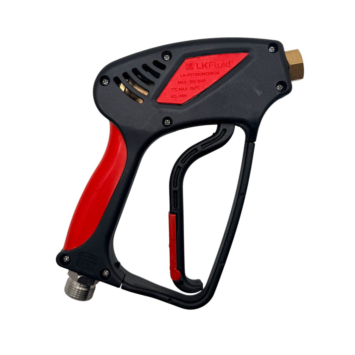 Hochdruckpistole 350 Bar M22 AG auf 1/4" IG Heißwasser bis 150°C Profi0