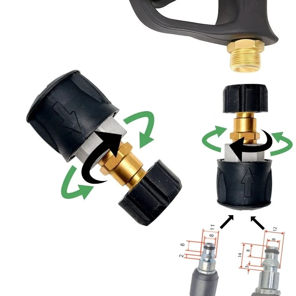 Adapter Set für Nilfisk & Bosch Quick M22 IG Schnellkupplung drehbar 360°0
