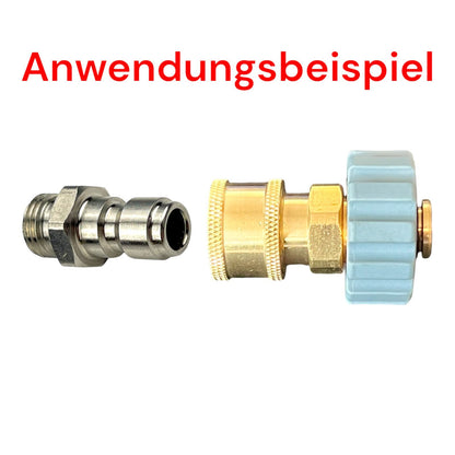 Hochdruckreiniger Schnellkupplung 1/4" zu M21 x1,5 IG Verbinder Adapter Kupplung8