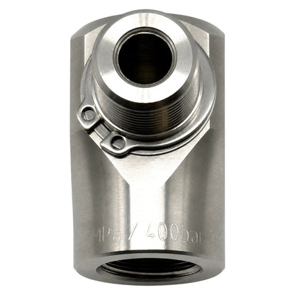 Hochdruck 360° Drehgelenk Edelstahl 3/8 Zoll IG AG Winkelstück 400 Bar 90°C3
