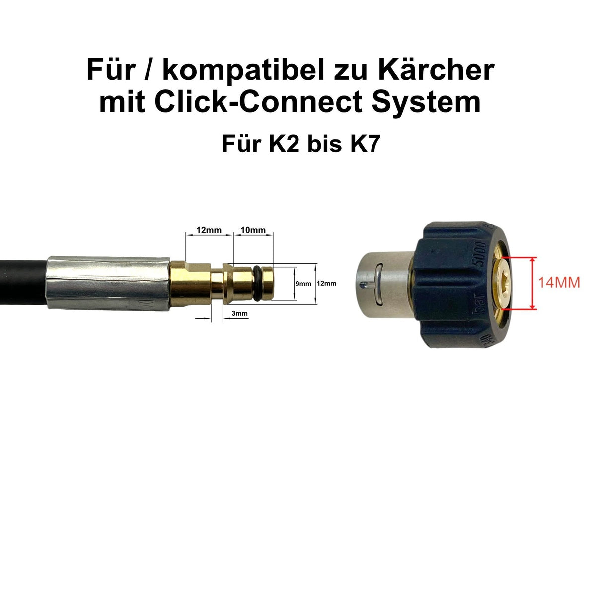 M22 Drehadapter Adapter Click für Kärcher K2 K7 Hochdruckreiniger Kupplung0