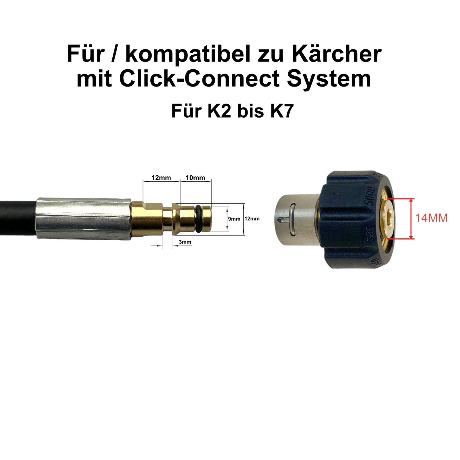 M22 Drehadapter Adapter Click für Kärcher K2 K7 Hochdruckreiniger Kupplung0
